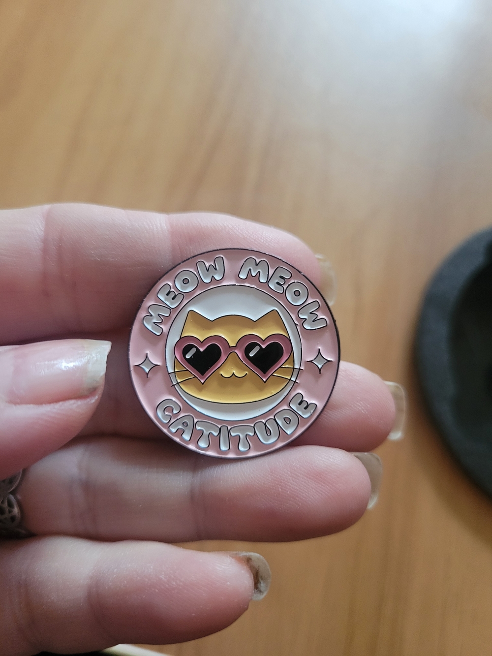 👻BUY 1 GET 1 FREE👻 Pink Cat Enamel Brooch – 'Meow Meow Gattitude'